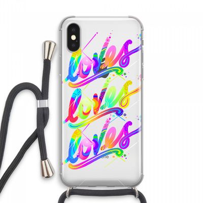 Loves: iPhone XS Max Transparant Hoesje met koord