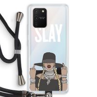 Slay All Day: Samsung Galaxy S10 Lite Transparant Hoesje met koord