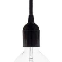Fitting lamp glad Zwarte E27 Bakeliet zwart Fitting lamp glad Zwarte E27 Bakeliet zwart