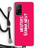 Neuters (roze): Xiaomi Mi 10T 5G Transparant Hoesje met koord