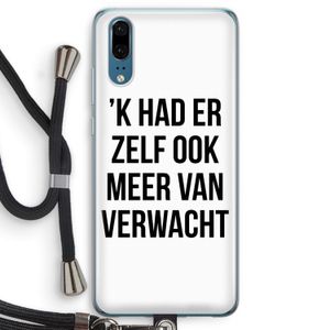 Meer verwacht: Huawei P20 Transparant Hoesje met koord