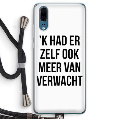 Meer verwacht: Huawei P20 Transparant Hoesje met koord