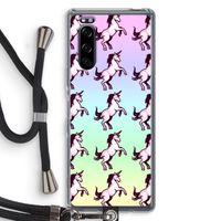 Musketon Unicorn: Sony Xperia 5 Transparant Hoesje met koord