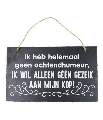 Leisteen Ik heb helemaal geen ochtendhumeur