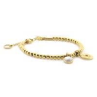 Qoss Armband Zoey Disc Crème | Goud