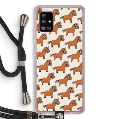 Pony: Samsung Galaxy A51 5G Transparant Hoesje met koord