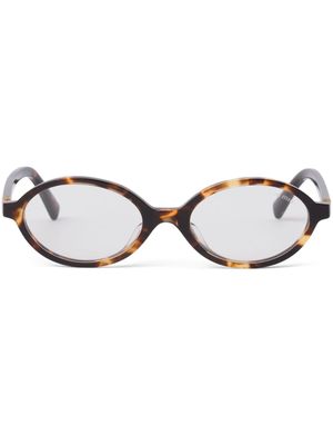 Miu Miu Eyewear lunettes de soleil Runway - Marron