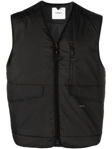 Soulland gilet matelassé à logo Clay imprimé - Noir