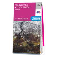 Wandelkaart - Topografische kaart 020 Landranger Beinn Dearg & Loch Br