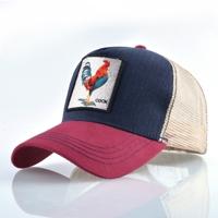 Katoenen geborduurde dierlijke Baseballcap (Red1 pik)