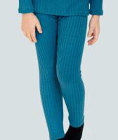 Ribbed-Knit Pants Cyan