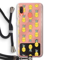 Ananas: Samsung Galaxy A20e Transparant Hoesje met koord