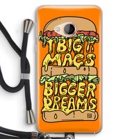 Big Macs Bigger Dreams: HTC U Play Transparant Hoesje met koord