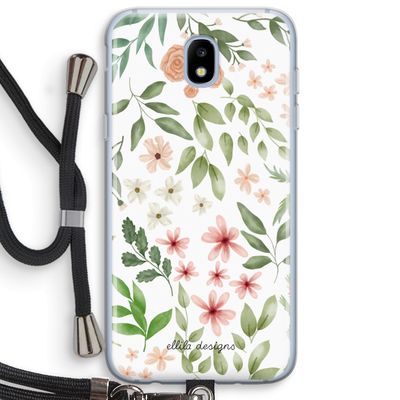 Botanical sweet flower heaven: Samsung Galaxy J5 (2017) Transparant Hoesje met koord