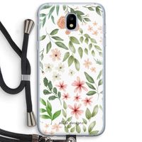 Botanical sweet flower heaven: Samsung Galaxy J5 (2017) Transparant Hoesje met koord