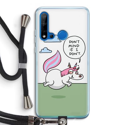 Unicorn: Huawei P20 Lite (2019) Transparant Hoesje met koord