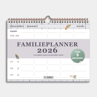 A4 Spiraal Familieplanner 2026 Veren