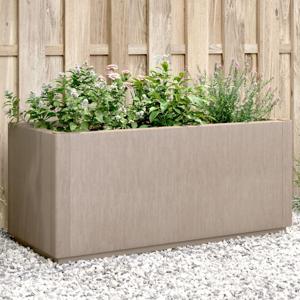 VidaXL Plantenbak 80x36x35 cm polypropeen lichtbruin