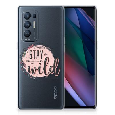 OPPO Find X3 Neo Telefoonhoesje met Naam Boho Stay Wild OPPO Find X3 Neo Telefoonhoesje met Naam Boho Stay Wild