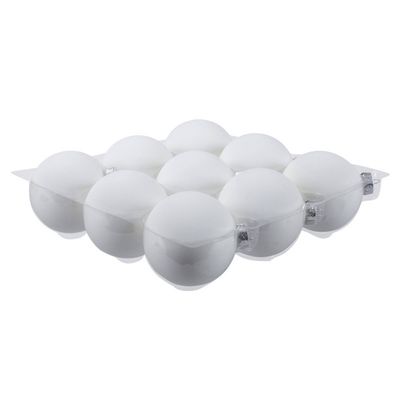 9x Glazen Kerstballen Mat Wit 10 Cm - Kerstbal