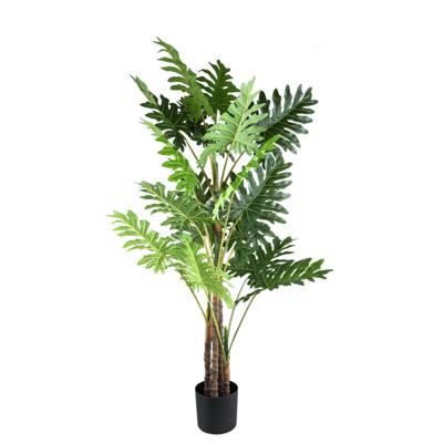 Kunstplant philodendron in zwarte pot L