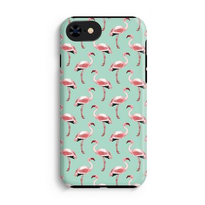 Flamingoprint groen: iPhone 8 Tough Case