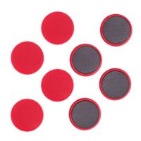 Benson koelkast Magneten rond - Rood - 12x stuks - D35 mm - magneetjes