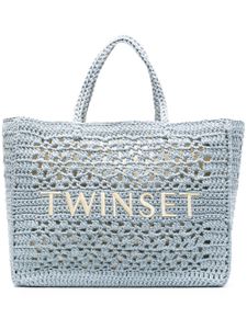 TWINSET sac Bohémien en crochet - Bleu