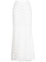 Cynthia Rowley jupe taille-haute à dentelle fleurie - Blanc