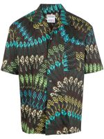 Marcelo Burlon County of Milan chemise AOP Feather à manches courtes - Marron