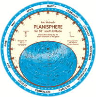 Sterrenkaart - Planisfeer 30 graden zuiderbreedte (engelstalig) | Rob