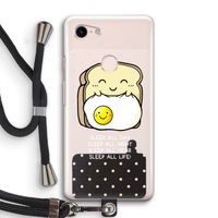 Sleep All Day: Pixel 3 Transparant Hoesje met koord
