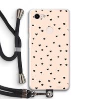 Kleine kattenkopjes: Pixel 3 XL Transparant Hoesje met koord