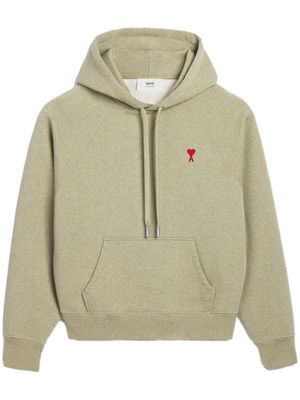 AMI Paris hoodie à logo brodé - Vert