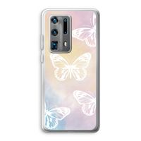 White butterfly: Huawei P40 Pro Plus Transparant Hoesje