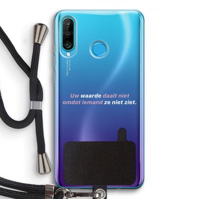 uw waarde daalt niet: Huawei P30 Lite Transparant Hoesje met koord