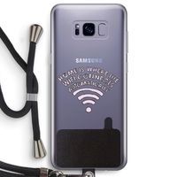Home Is Where The Wifi Is: Samsung Galaxy S8 Plus Transparant Hoesje met koord