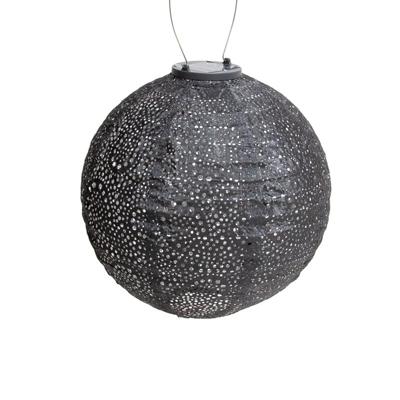 Round dia. 30 cm Paisley donker grijs lampion - Lumiz