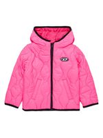 Diesel Kids veste matelassée à logo appliqué - Rose