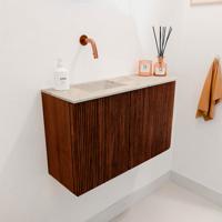 Toiletmeubel Mondiaz Joya Dlux | 71.6 cm | Meubelkleur Ruby | Faye wastafel Frappe Wasbak Links | Zonder kraangat(en)
