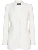 Dolce & Gabbana blazer en laine à simple boutonnage - Blanc