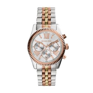 Michael Kors MK5735 Horloge Lexington staal zilver-goud en rosekleurig 38 mm