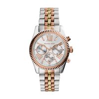 Michael Kors MK5735 Horloge Lexington staal zilver-goud en rosekleurig 38 mm