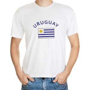 Wit heren t-shirt Uruguay 2XL  -