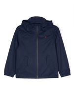 POLO RALPH LAUREN KIDS veste zippée à logo imprimé - Bleu - thumbnail