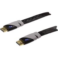 Schwaiger HDMF30 533 HDMI-kabel HDMI Aansluitkabel HDMI-A-stekker, HDMI-A-stekker 3.00 m Zwart 4K UHD, Vergulde steekcontacten, Zeer flexibel - thumbnail