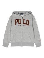 POLO RALPH LAUREN KIDS veste à logo brodé - Gris