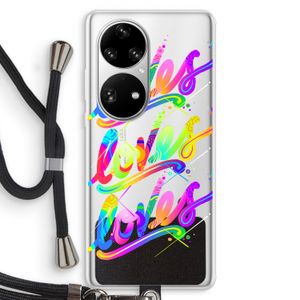 Loves: Huawei P50 Pro Transparant Hoesje met koord