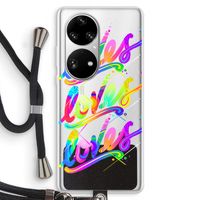 Loves: Huawei P50 Pro Transparant Hoesje met koord