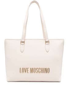 Love Moschino sac à main à plaque logo - Tons neutres